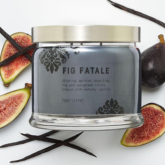 PartyLite Fig Fatale Scented, Notes of Apricot, Green Fig, Peach, Mango, Strawberry and