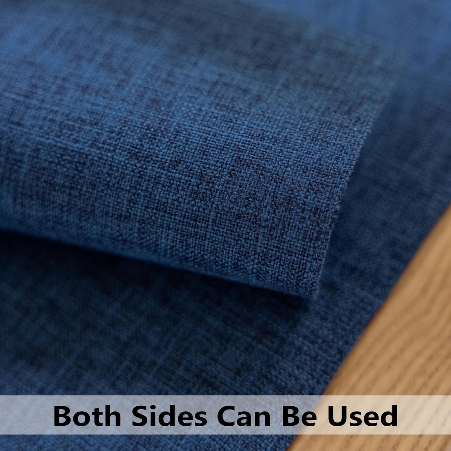 Demetex Place Mats Set of 6 Farmhouse Heat Resistant Table Linen Placemats for Party Buffet and Camping, Navy Blue