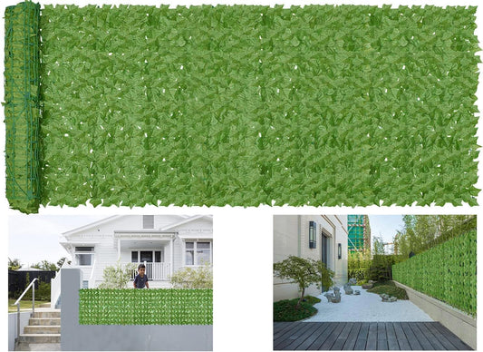 Artificial Ivy Privacy Fence Wall Screen,160x60 in in in UV-Anti Faux Greenery Backdrop Ivy Vine Leaf Hedges Fence Panels for Patio, Balcony, Garden, Backyard Indoor Outdoor Green Wall Decor