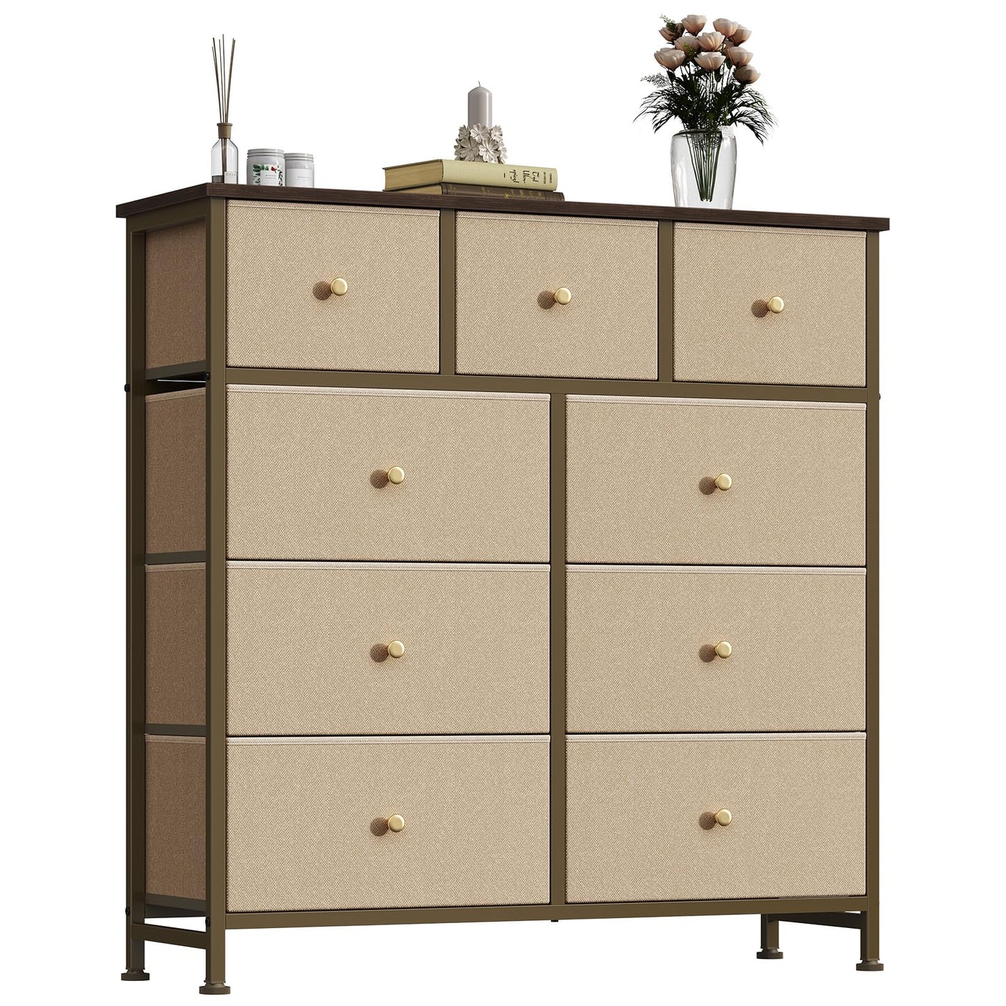 OLIXIS 9 Drawer Tall Dresser for Bedroom, Closet Organizers and Storage