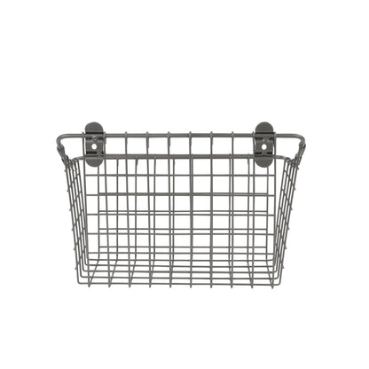 Spectrum Large Wall Mounted Wire Basket Industrial Gray Kitchen Wall Mount Organizer Storage