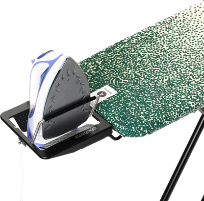 Brabantia - Ironing Board B – Solid Steam Iron Rest – Adjustable Height – Non-Slip Rubber Feet – 100% Fairtrade Cotton Cover with Foam Padding – Foldable – New Dawn – Size B (49 x 15 in)