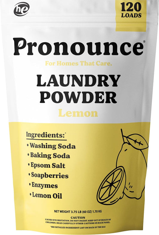 Pronounce Laundry Detergent Powder Alternative | Earth-Derived Ingredients, Eco-Friendly, Safer for