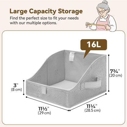 GRANNY SAYS Trapezoid Closet Storage Bins, Small, Gray, 3-Pack