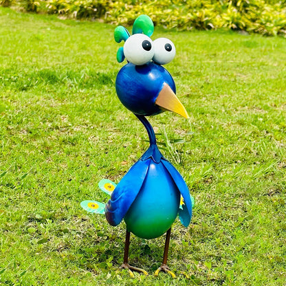 Kircust Peacock Decor Metal Yard Art Outdoor Statues Lawn Decorations Outside Garden Peacocks Decoration for Home