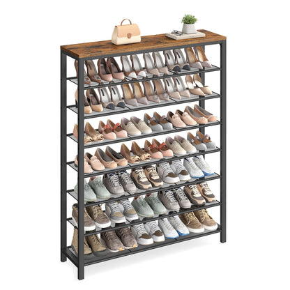 VASAGLE 8 Tier Shoe Rack, Shoe Organizer for Closet, Entryway, 32-40 Pairs of Shoes, Large Shoe