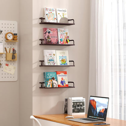 PUSDON Metal Wall Hanging Basket 2 Packs DIY Suitable for Multiple Scenes - Large Bronze Hollowout