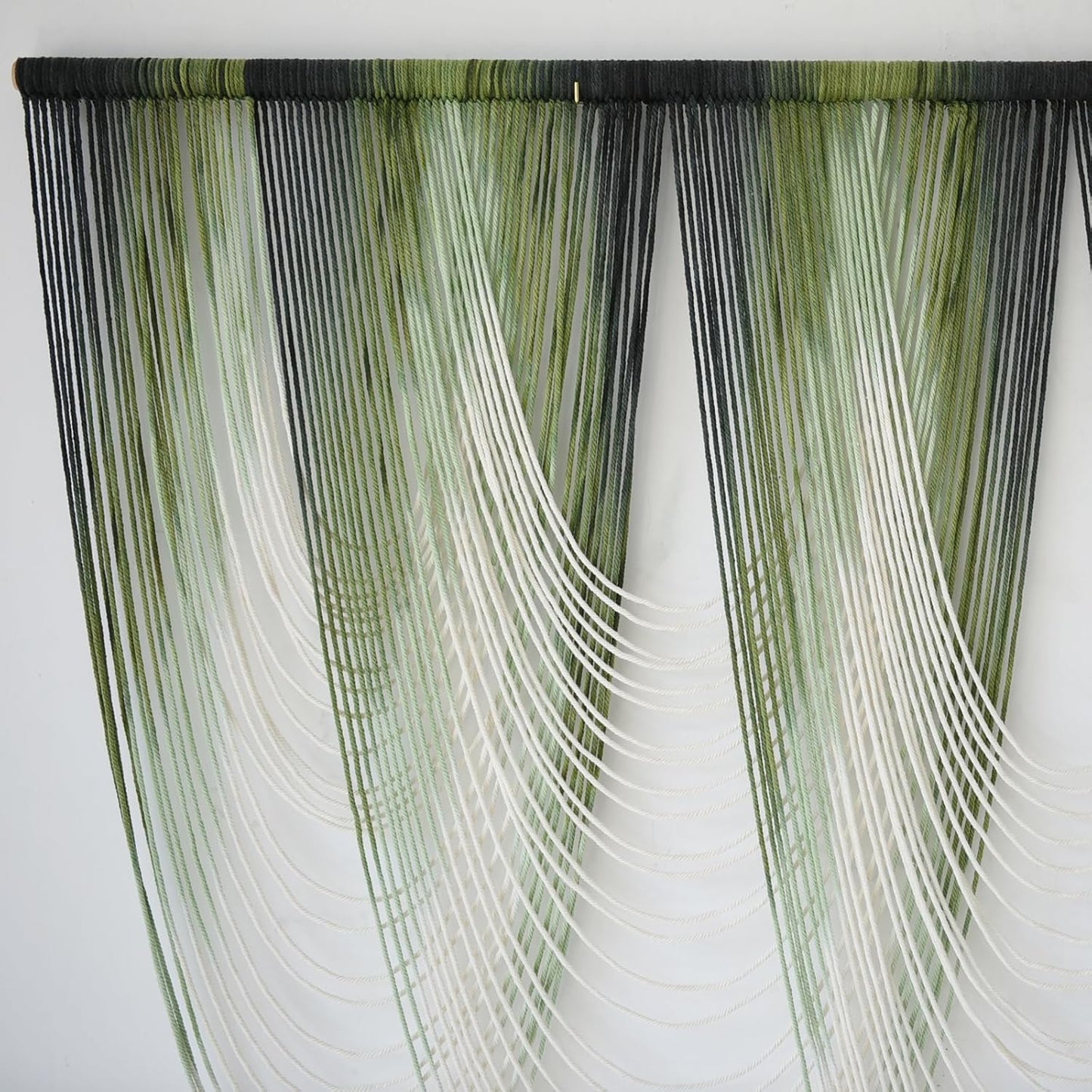 Macrame Wall Hanging Dip-Dyed Large Macrame Wall Decor Yarn Tapestry 57" W x 41" L For Headboard Bedroom Living Room Boho Fiber Home Art