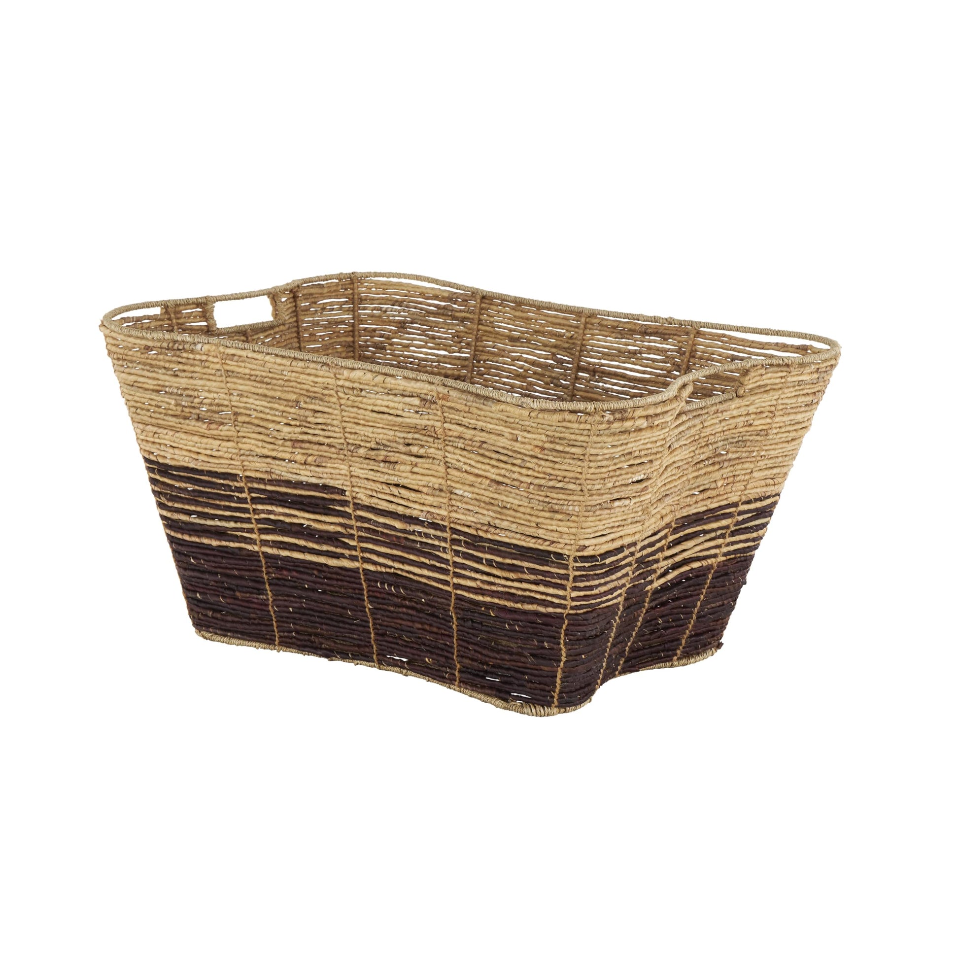 Deco 79 Seagrass Handmade Decorative and Functional Storage Basket Oversized Color Block Basket