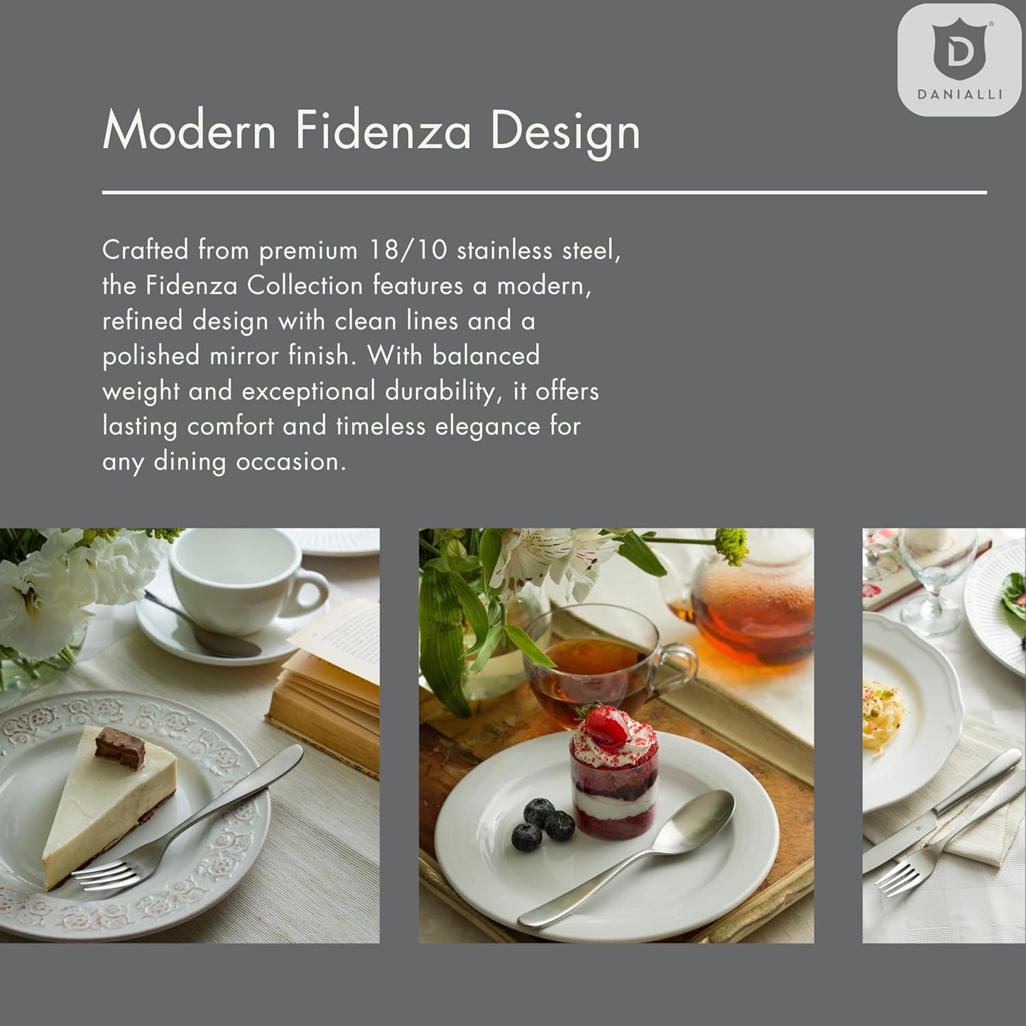 Silverware Set for 6 ??18/10 Stainless Steel Flatware, Mirror Finish, Dishwasher Safe, Durable and Balanced Utensils, Modern Tableware (30-Piece Set, Fidenza)