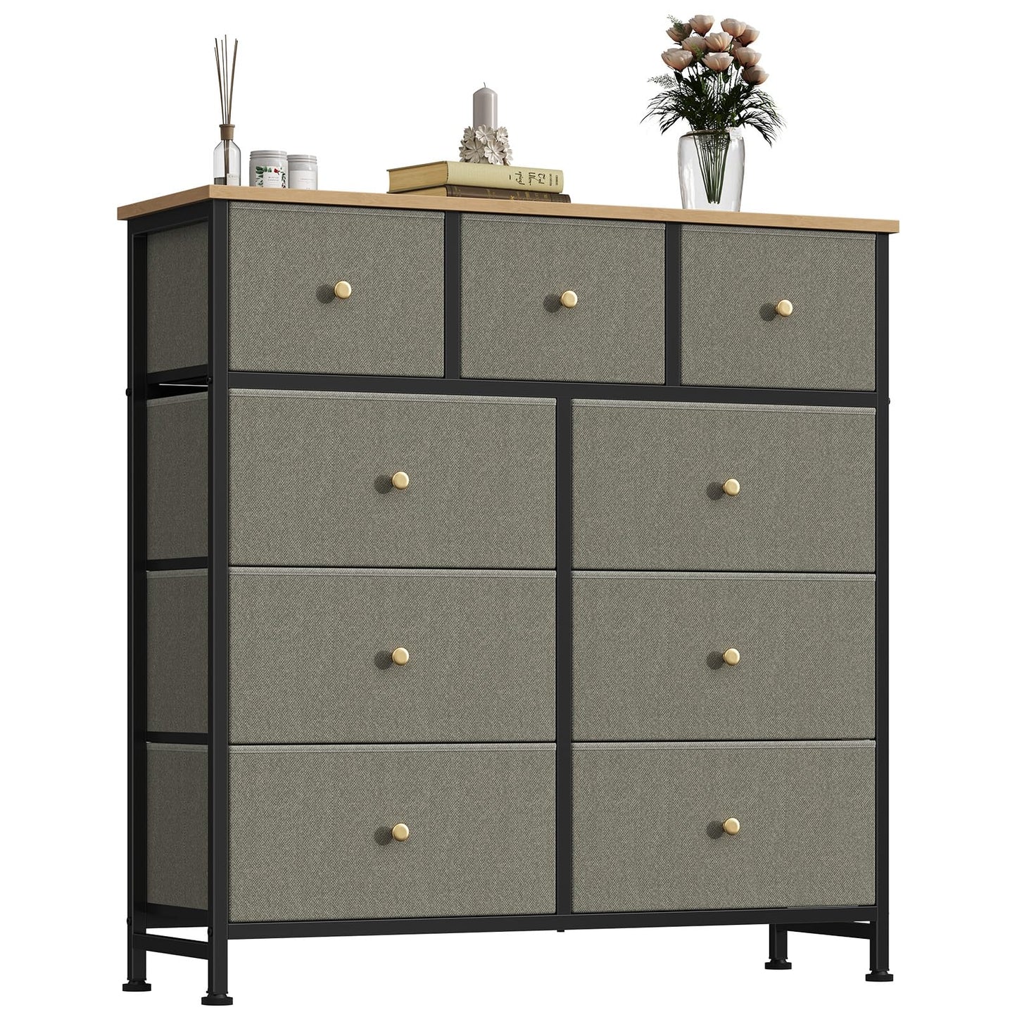 OLIXIS 9 Drawer Tall Dresser for Bedroom, Closet Organizers and Storage