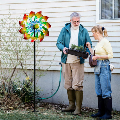 Wind Spinner - Metal Large Wind Spinners Outdoor - Windmill for Yard and Garden, Gift for Family, Friends, Garden Lovers(74'' x 22'')