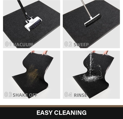 Large Front Door Mat, 60" x 36" Durable Front Doormat, Heavy Duty Large Welcome Door Matt for Home Entrance, No Slip Rubber Low Profile Door Mats for High Traffic Area