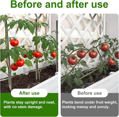 AAGUT 40" Rebar Stakes 20 pcs, Heavy Duty 1/2" Landscpe Timber Spikes Concrete Forming Stakes Straight Metal Garden Plant Stakes Anti Rust Black Coating