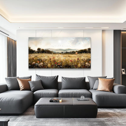 KELIYUAN Canvas Wall Art For Kitchen Dining Room Vintage Decor, Lawn Paintings With Flowers Wall Decor Prints Home Office Living Room Bedroom Decoration Home Decor, Can Be Hung Directly 20 "X 40"