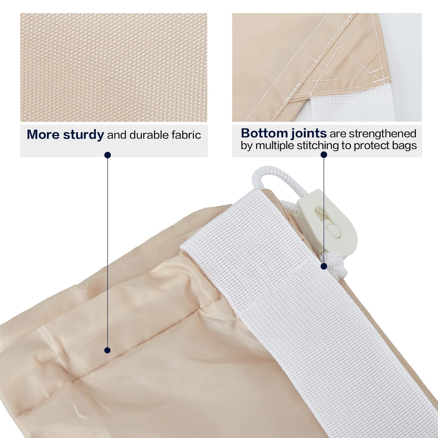 HOMEST XL Nylon Laundry Bag with Strap, Large Dirty Clothes Organizer, Easy Fit a Laundry Hamper or