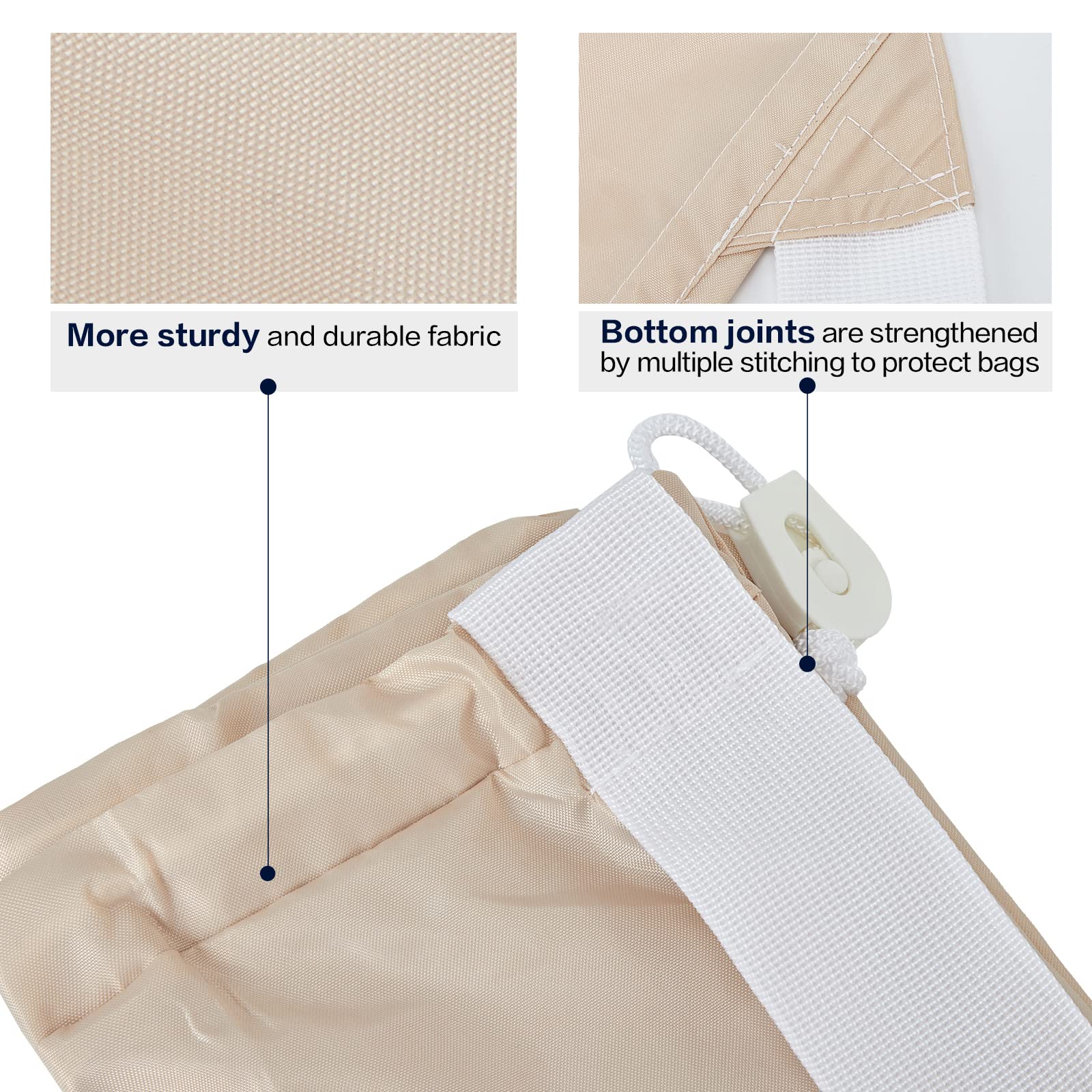 HOMEST XL Nylon Laundry Bag with Strap, Large Dirty Clothes Organizer, Easy Fit a Laundry Hamper or