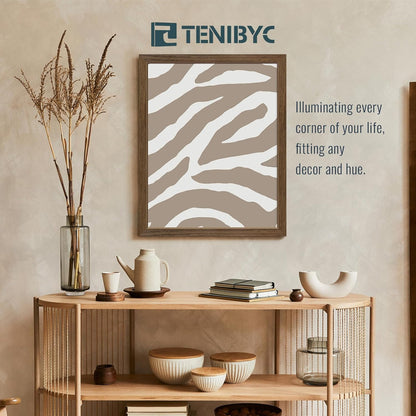 16x20 Picture Frame Set of 3 - Brown Woodgrain, Wood Poster Frame, HD Tempered Glass, Wall Gallery Hanging