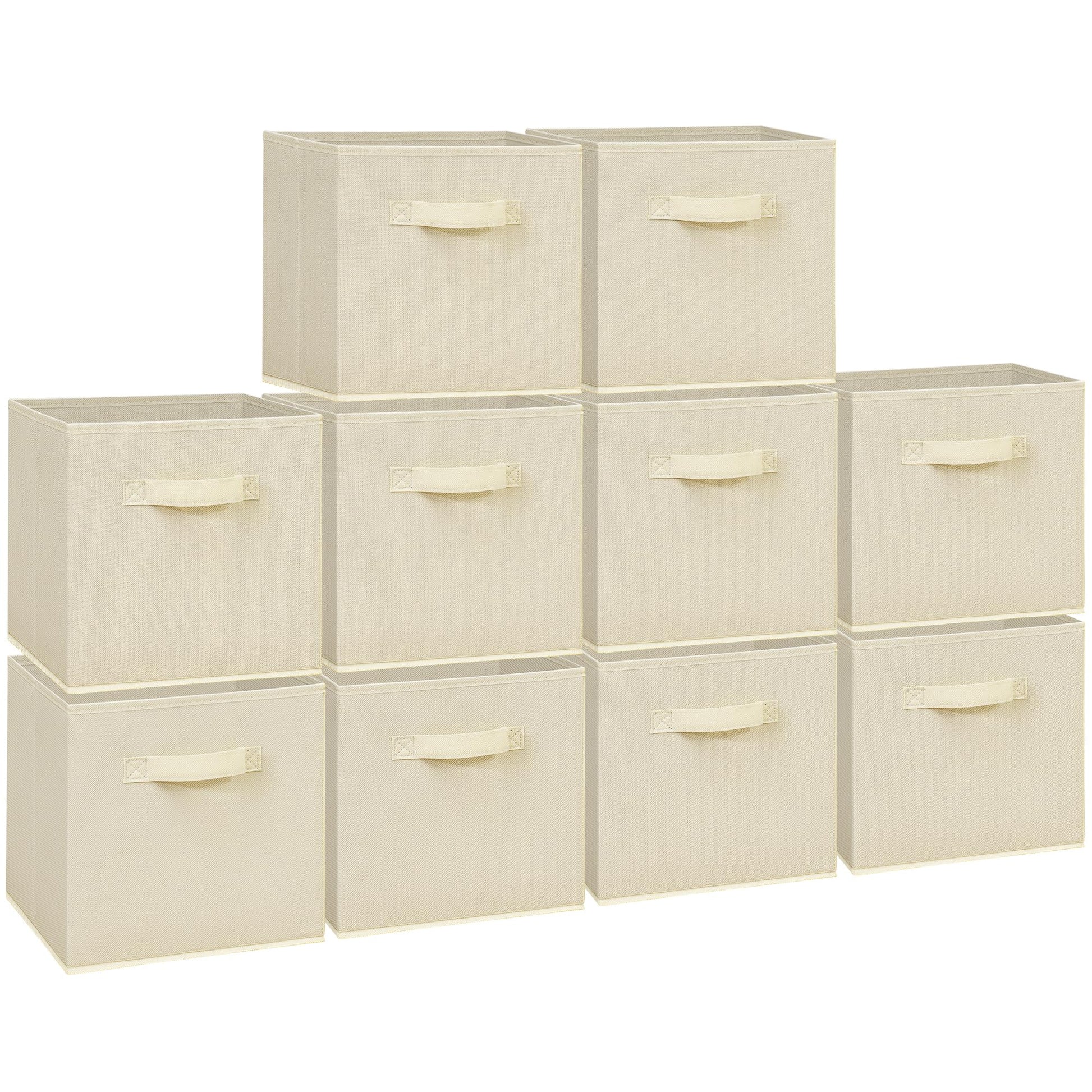 STORAGEIDEAS 11 Inch Fabric Storage Cubes, Sturdy Foldable Storage Bins, Heavy Duty Cube Organizer