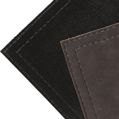 Jovono Waterproof PU Placemats, Faux Leather Dining Table Mat, Set of 8, Easy to Wipe Off Scrub Vinyl Mat, Heat & Stain Resistant for Office Conference Table, Home Décor Grey