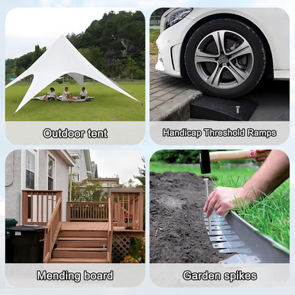 VVOKGO 16 Inch Rebar Stakes Metal Asphalt Anchoring Spikes Ground (24pcs), 1/2 Inch Diameter Galvanized Landscape Anchors Heavy Duty for Speed Bump, Handicap Threshold Ramps, Parking Limits Curb, Tarp