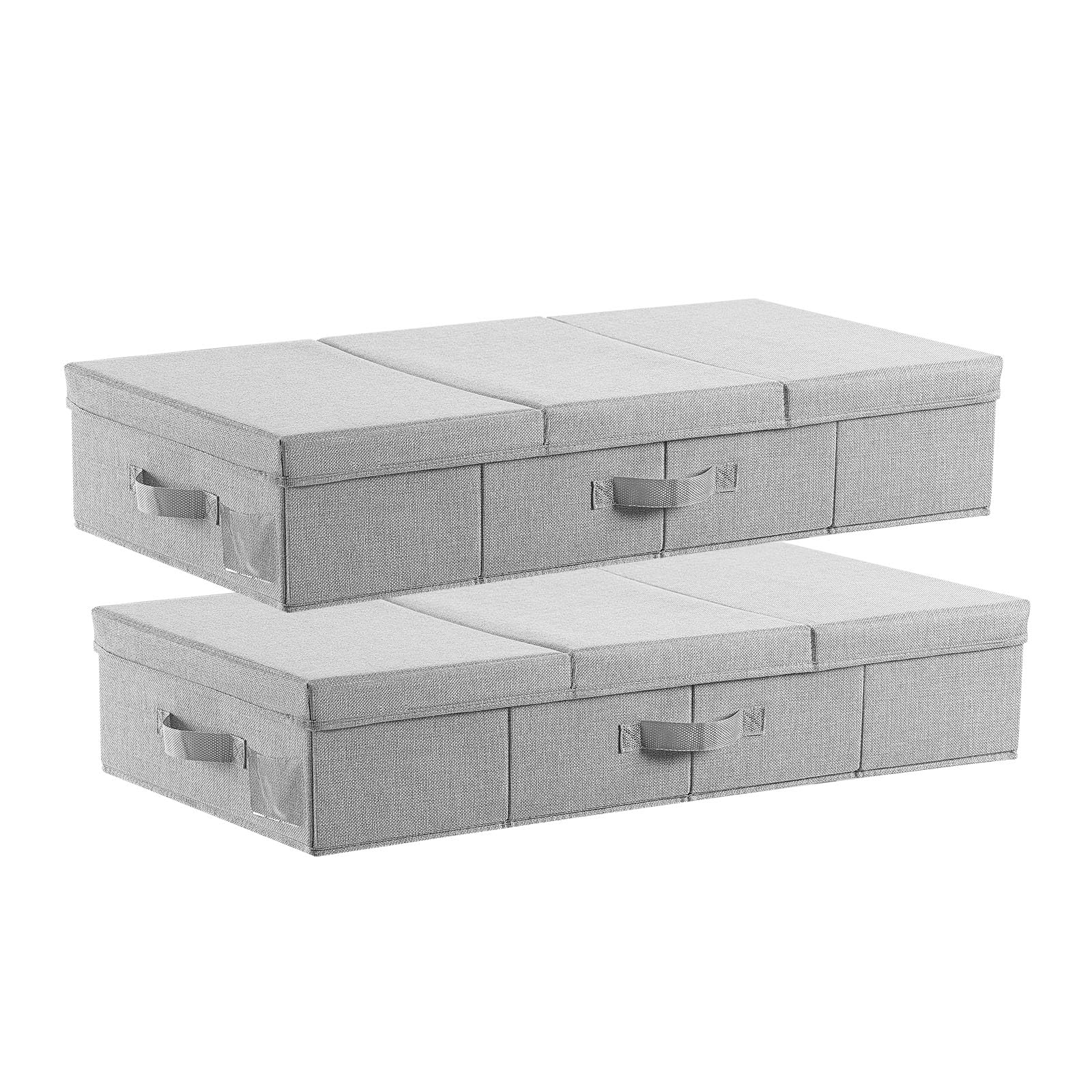 VEVOR Under Bed Storage with Lids, 31.7 x 15.9 x 6.1 Inch, 48L Large Underbed Clothes Storage