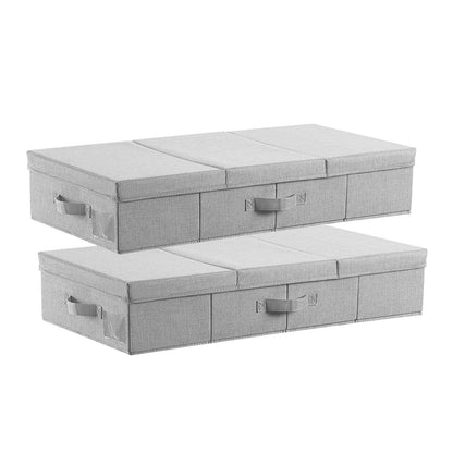 VEVOR Under Bed Storage with Lids, 31.7 x 15.9 x 6.1 Inch, 48L Large Underbed Clothes Storage
