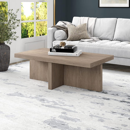 Henn&Hart Elna Coffee Table, 44" Wide,Grey