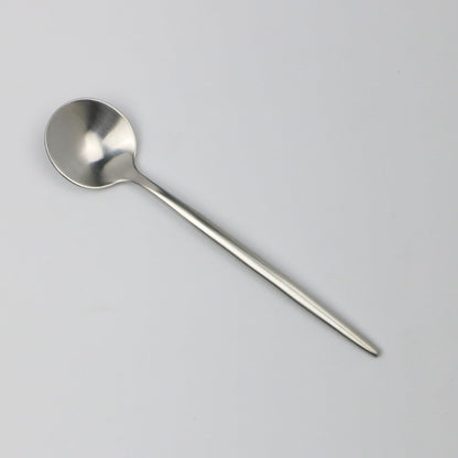 5-Pieces Luxury Silver 18/10 Stainless Steel Flatware Set, Matte Finish, Service for 1