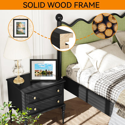 IBUYKE 8x10 Picture Frame,Set of 3,Solid Oak Wood 8x10 Photo Frame with Mat to 5x7,10x8 Picture Frames With Tempered Glass,Tabletop or Wall Mount Display,Home Decor,Black Oak 8 x 10 Frame,UWPF0810B-3