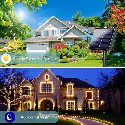 6-Pack Solar String Lights Outdoor, Extra-Long 600LED Fairy Lights Waterproof, Solar Twinkle Lights Copper Wire 8 Modes Fairy Twinkle Light for Xmas Tree Garden Party Wedding (Warm White)