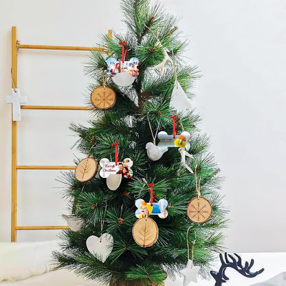 Personalized Christmas Ornaments 2025 Wood Custom Picture Text Hanging Ornament Customized Christmas Tree Decorations Keepsake Gift for Family Couples Xmas Tree Home Decor