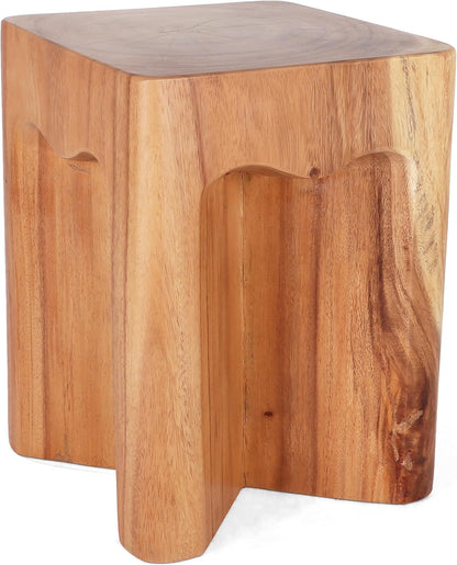 Rutledge & King Wooden End Table - Unique Wooden Side Table - Mid Century Side Table - Saur Wood Side Table - Small Accent Table - Mid Century Modern Side Table