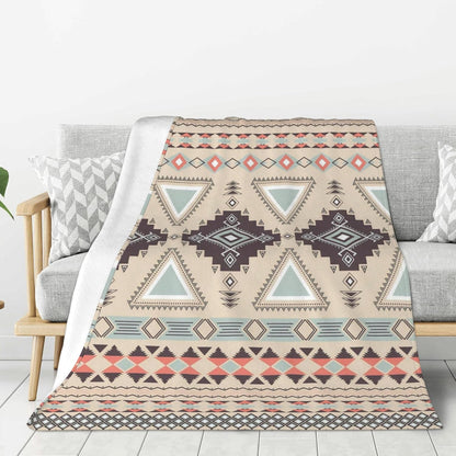 Boho Throw Blanket for Couch Bed Sofa Living Room, Western Flannel Fleece Blanket Soft Cozy Lightweight Breathable Fluffy Durable Gifts for Men Women 50 x 60 Inch