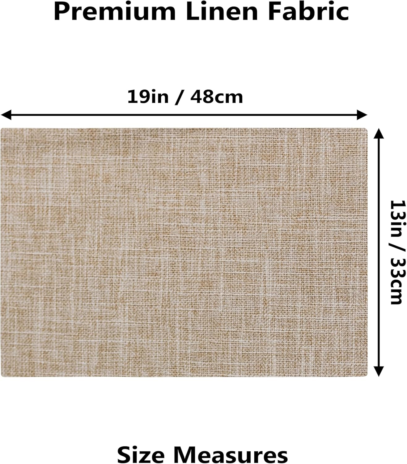 Demetex Burlap Placemats Set of 4 Heat Resistant Decorative Cloth Place Mats Wipeable Lined Linen Table Plate Mats for Party Dinner Gathering, Burlap