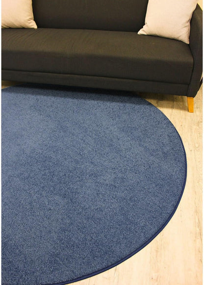 KOECKRITZ Soft and Colorful Kids Classroom Area Rugs (Passes Flammability Pill Test) Many Sizes and Bright Colors to Select from (9' Round, Navy)