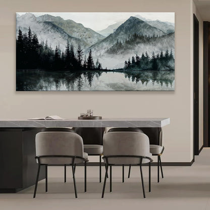 Modern Wall Art Natural Home Wall Decorations Canvas Art Wall Decor Prints Mountain Lake View Landscape Large Wall Art For Living Room Bedroom Kitchen Office Artwork Decor 29"×58"