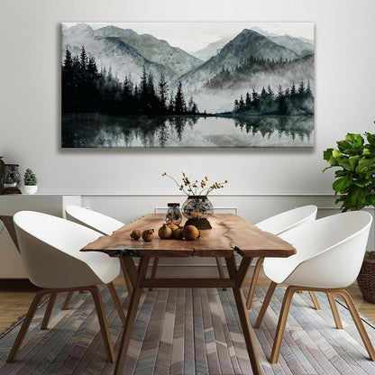 Modern Wall Art Natural Home Wall Decorations Canvas Art Wall Decor Prints Mountain Lake View Landscape Large Wall Art For Living Room Bedroom Kitchen Office Artwork Decor 29"×58"