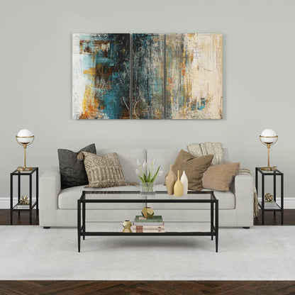 Henn&Hart 24" Wide Rectangular Side Table with Glass Shelf in Blackened Bronze, Table for Living Room, Bedroom