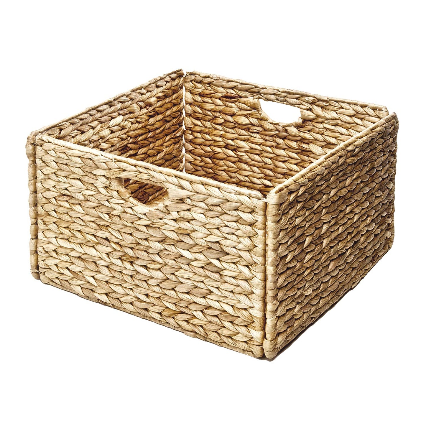 Seville Classics Premium Natural Handwoven Portable Laundry Bin Basket with Carrying Handles