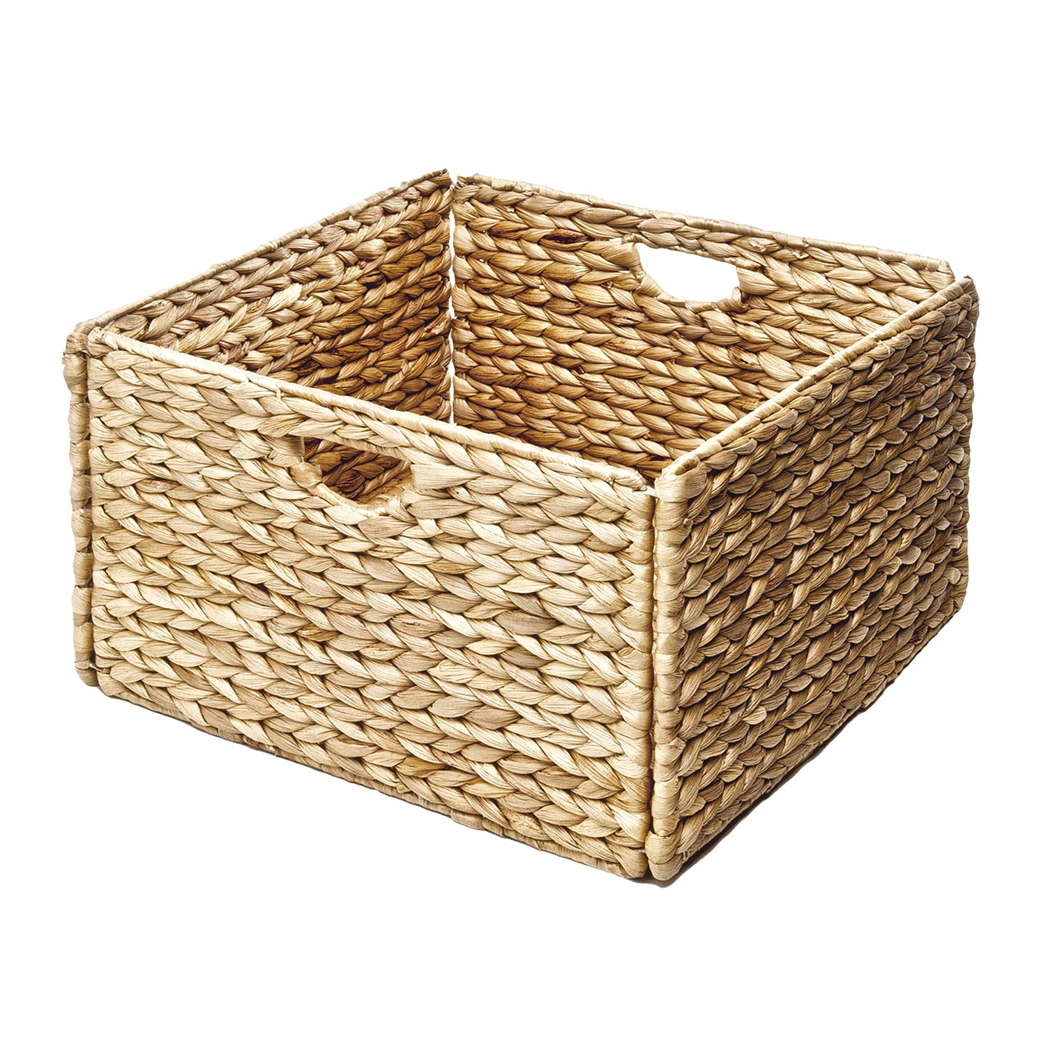 Seville Classics Premium Natural Handwoven Portable Laundry Bin Basket with Carrying Handles