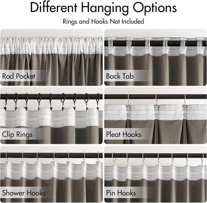 MIULEE Blush Beige Velvet Curtains 90 inches 2 Panels - Luxury Room Darkening Window Drapes for Bedroom Living Room Thermal Insulated Super Soft Blackout, Back Tab Rod Pocket Pinch Pleated, W52 x L90