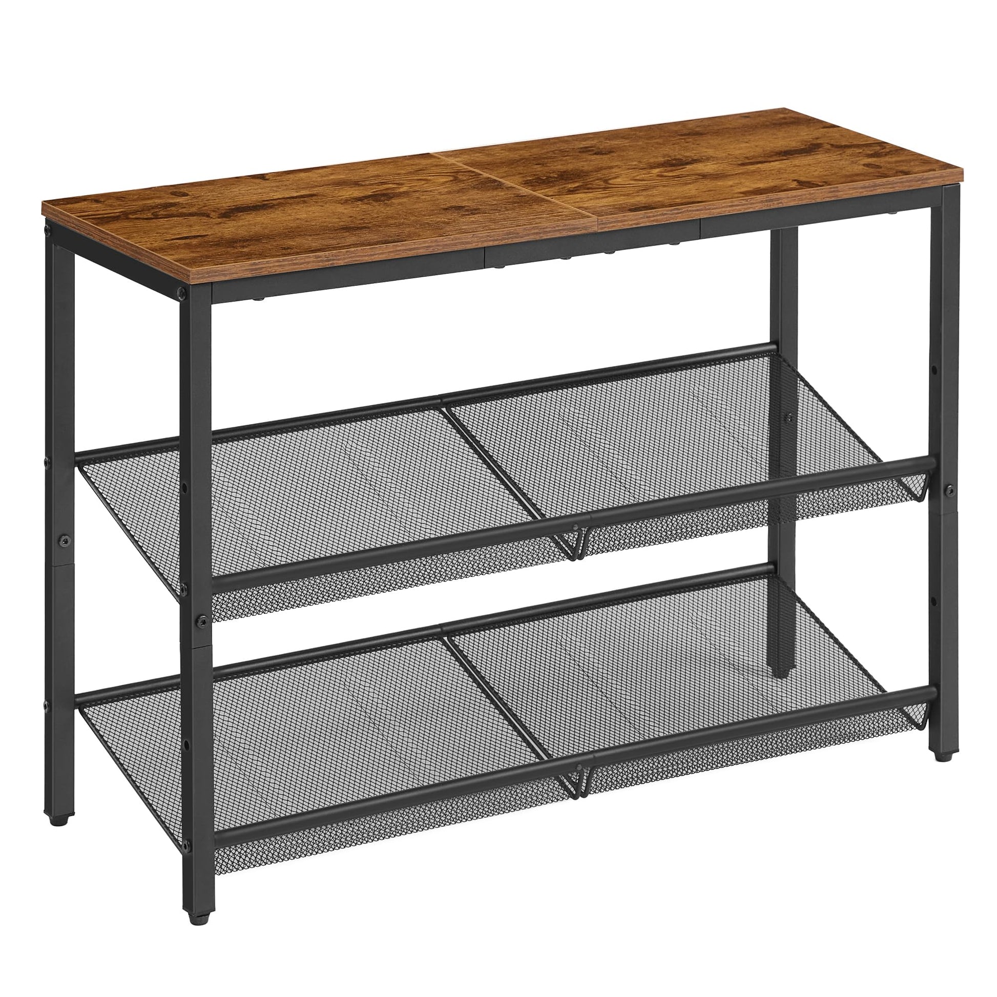 VASAGLE Shoe Rack for Entryway, Freestanding, Adjustable, Industrial