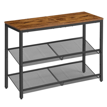 VASAGLE Shoe Rack for Entryway, Freestanding, Adjustable, Industrial