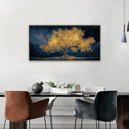 Tsomzxng Modern Canvas Wall Art Decor Print Paintings Gold Tree Of Life Landscape Painting Prints Abstract Wall Decor Picture For Bedroom Office Home Kitchen Artwork Ready To Hang 20"×40"