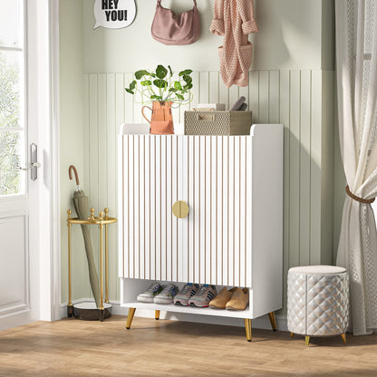 Tribesigns Shoe Cabinet with Doors, 6-Tier Shoe Storage for Entryway