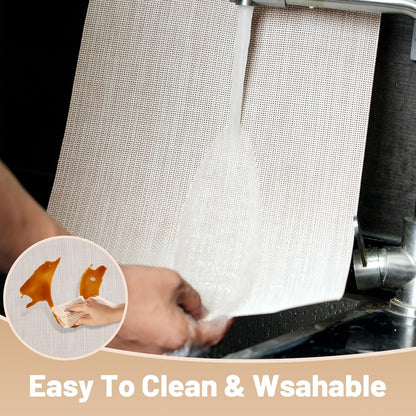 Placemats Set of 8，Non-Slip PVC Weave Table Mats Easy to Clean，Heat Resistant Place Mats for Kitchen Dining Table Decoration Indoor Outdoor，Beige White