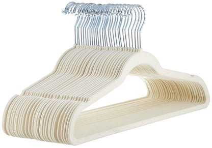 Amazon Basics Slim Velvet Non-Slip Space Saving Suit Clothes Hangers, Closet Organizer