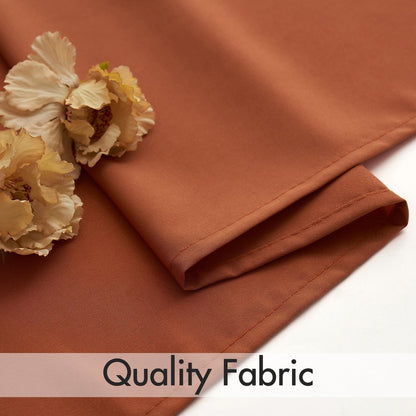 MIULEE Terracotta Privacy Sheer Curtains That Let Light in 84 Inches Long Non-See-Through Semi Sheer Curtain Light Filtering Window Curtains Drapes for Living Room Bedroom 2 Panels Set 42 X 84