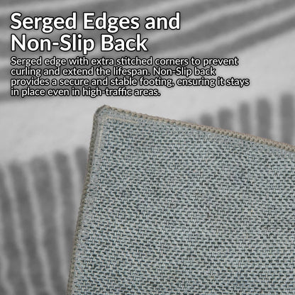 Ultra Soft Area Rug 6x9, Non Slip, Stain Resistant Living Room Rug, Washable Area Rugs for Living Room, Rugs for Bedroom, Modern Abstract Style (Gray, 6x9)